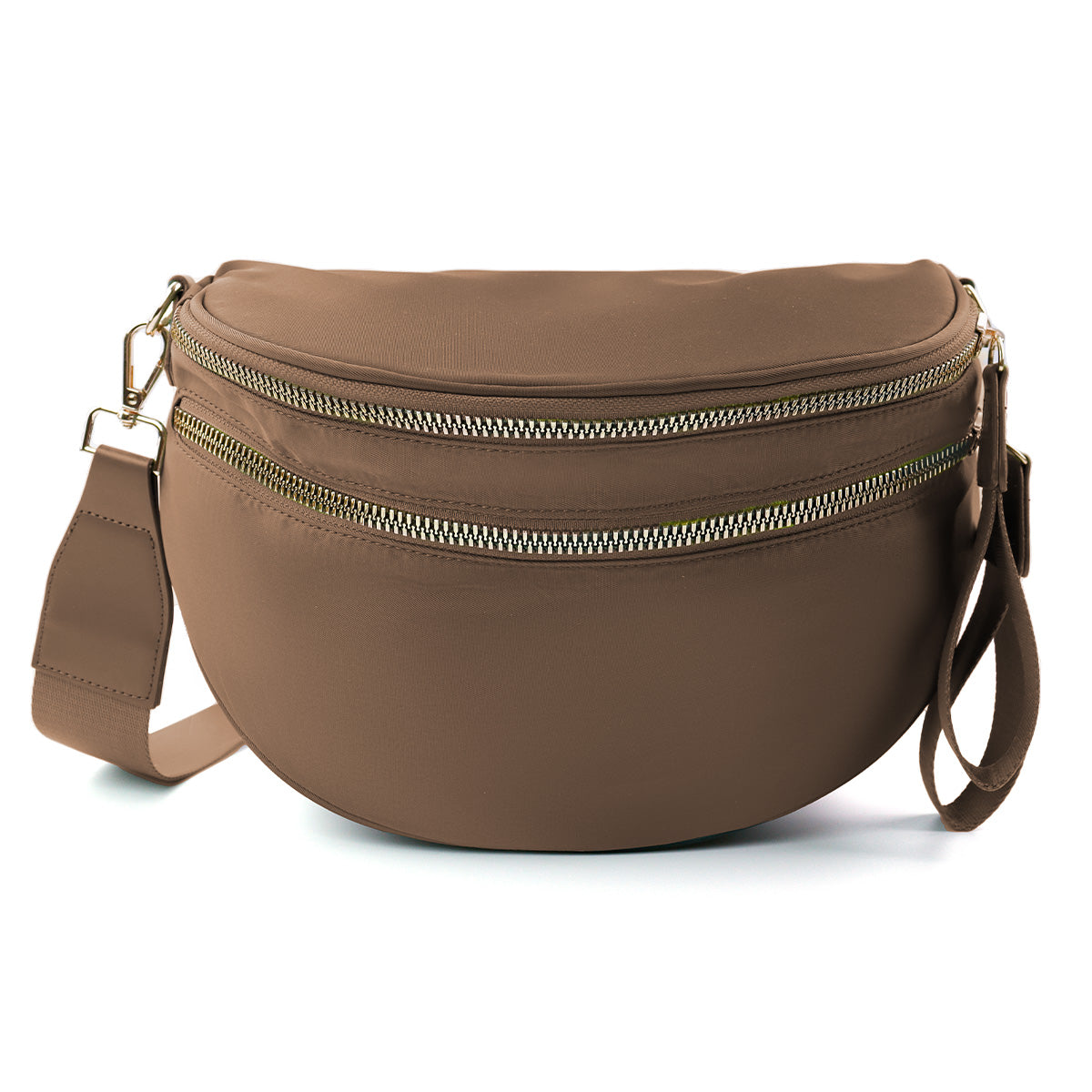 Geruite Crossbody Riemtas voor Dames - Ruime Heuptas voor Moeders & Dagelijks Reizen
