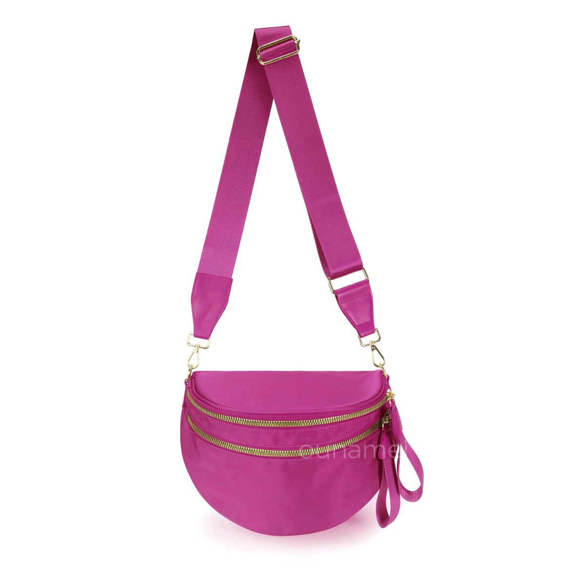 Geruite Crossbody Riemtas voor Dames - Ruime Heuptas voor Moeders & Dagelijks Reizen