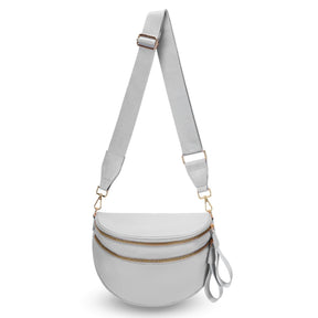 Geruite Crossbody Riemtas voor Dames - Ruime Heuptas voor Moeders & Dagelijks Reizen