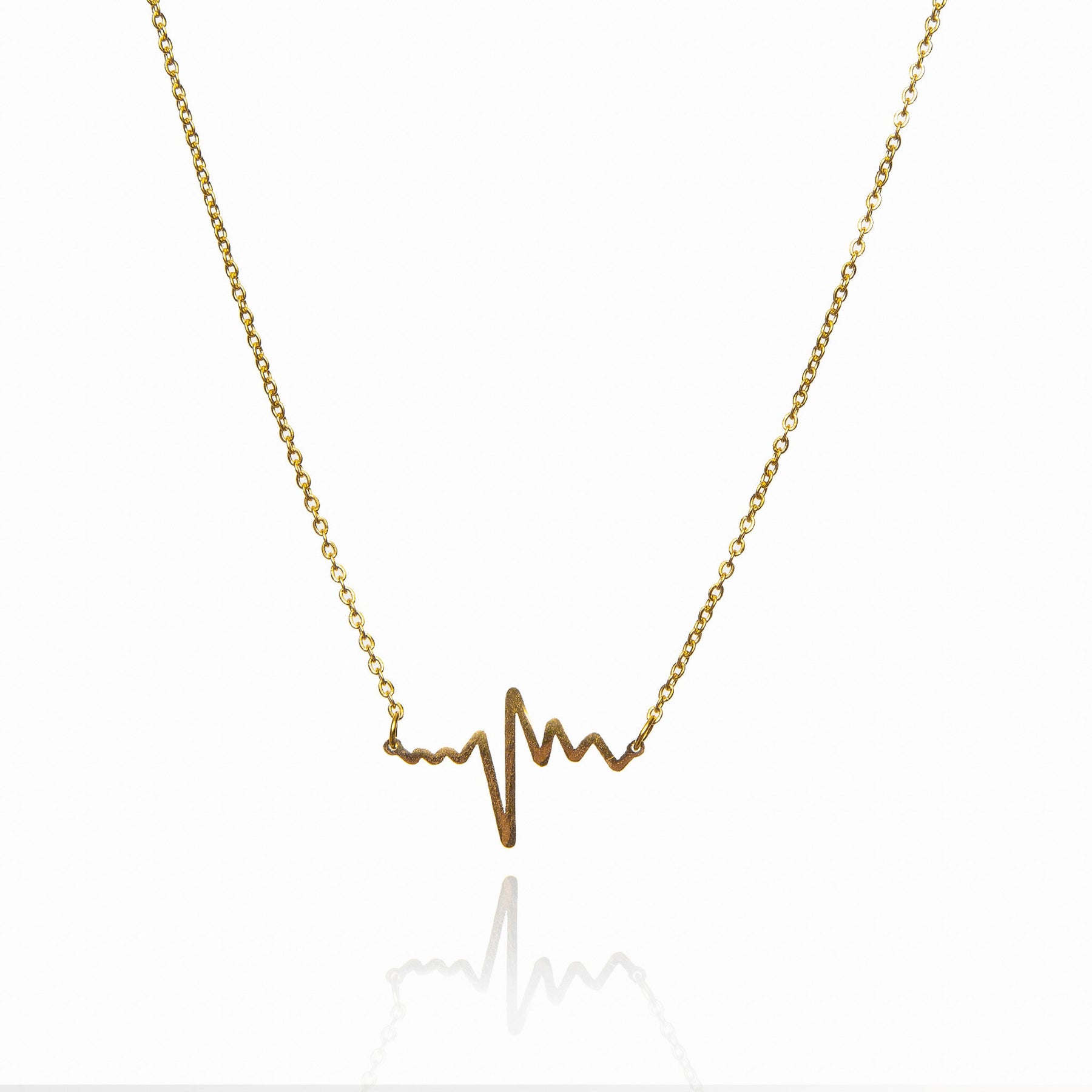 Heartbeat 18k Gold-Plated Necklace – ByFirenzzi