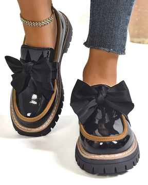 Valerie Bow platform loafers