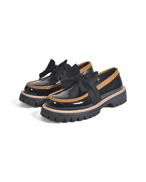 Valerie Bow platform loafers