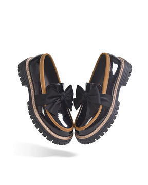 Valerie Bow platform loafers