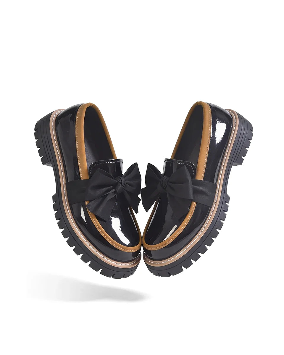 Valerie Bow platform loafers