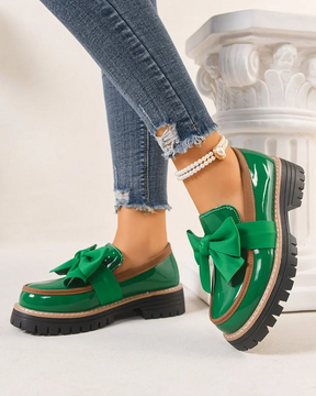 Valerie Bow platform loafers