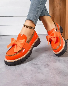 Valerie Bow platform loafers