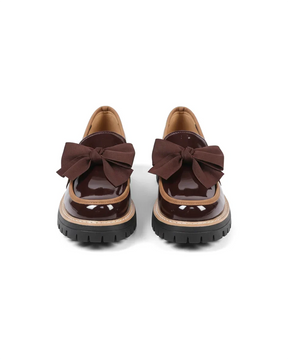 Valerie Bow platform loafers