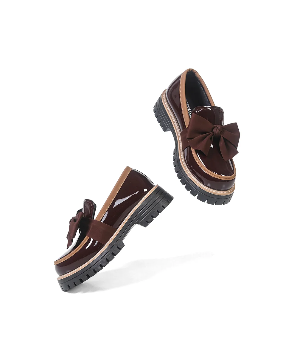 Valerie Bow platform loafers