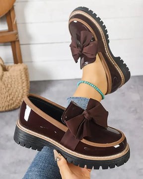 Valerie Bow platform loafers
