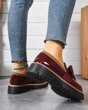 Valerie Bow platform loafers