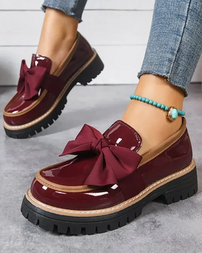 Valerie Bow platform loafers