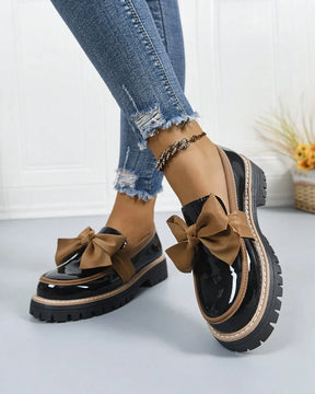 Valerie Bow platform loafers