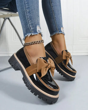 Valerie Bow platform loafers
