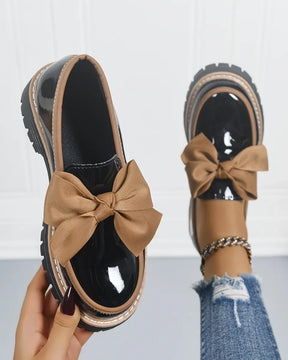Valerie Bow platform loafers