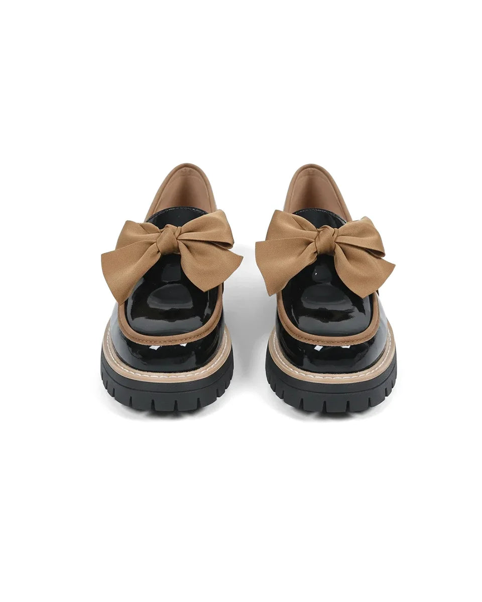 Valerie Bow platform loafers