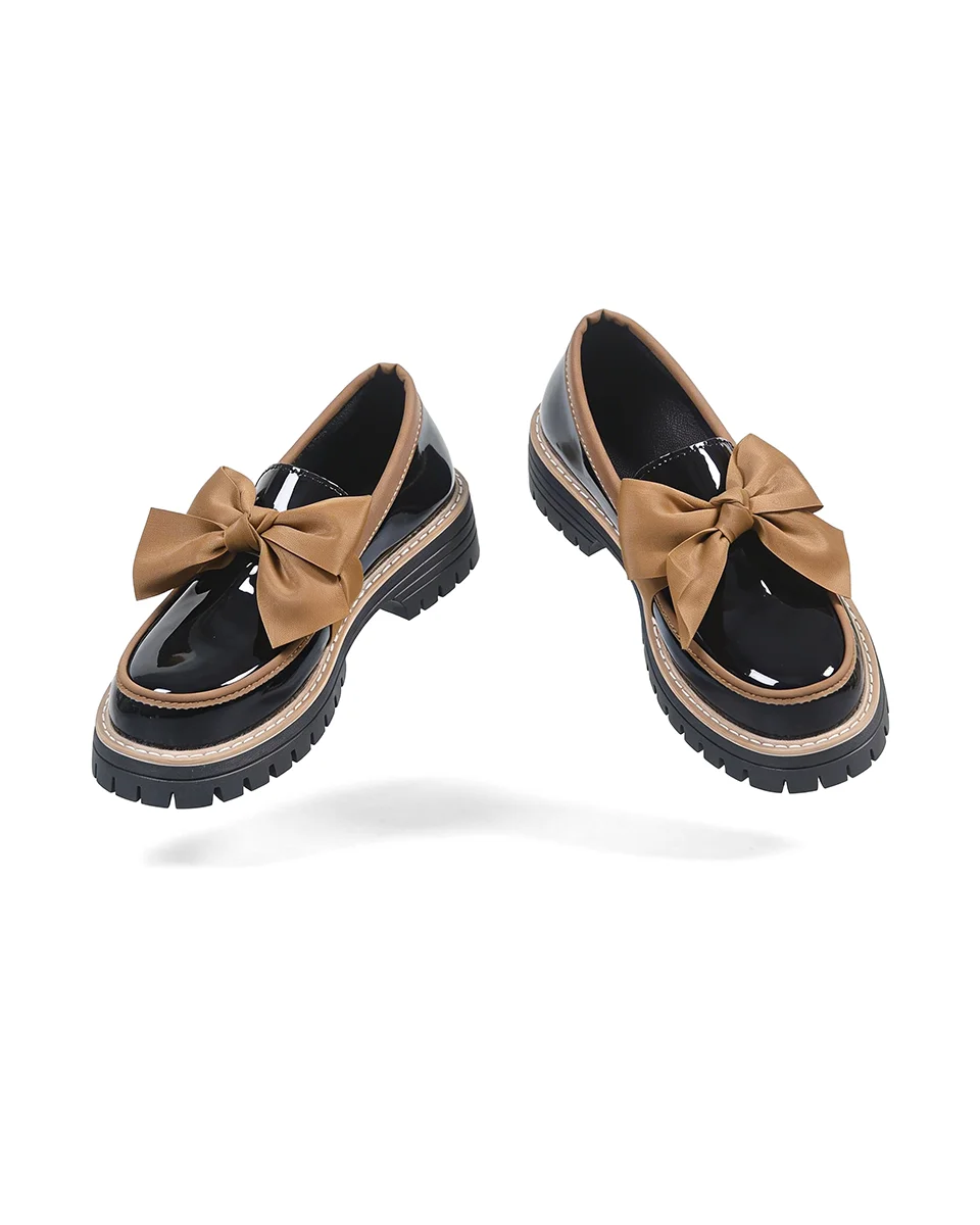 Valerie Bow platform loafers