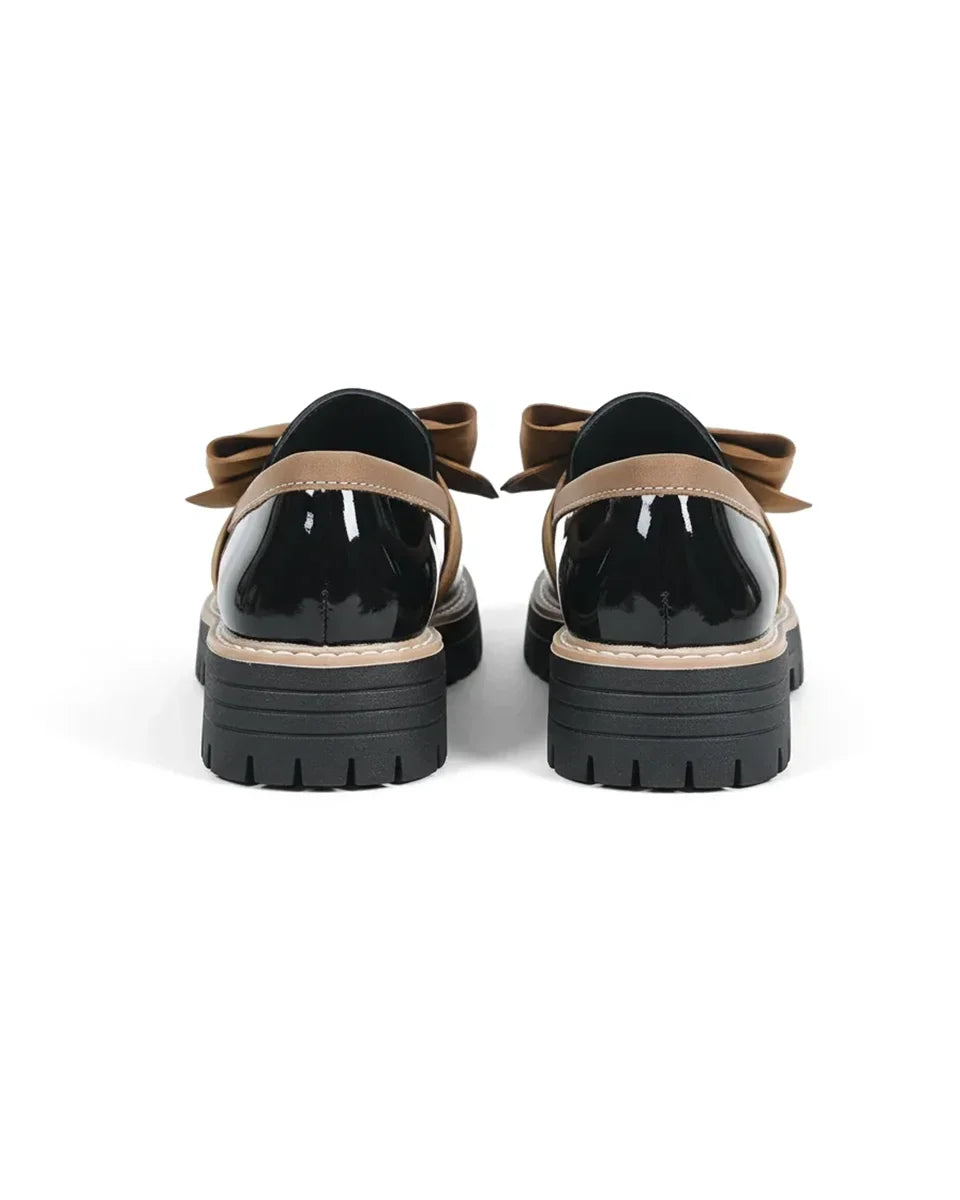 Valerie Bow platform loafers