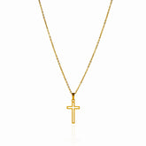 Colar Cruz Oca Banhado a Ouro 18k - ByFirenzzi