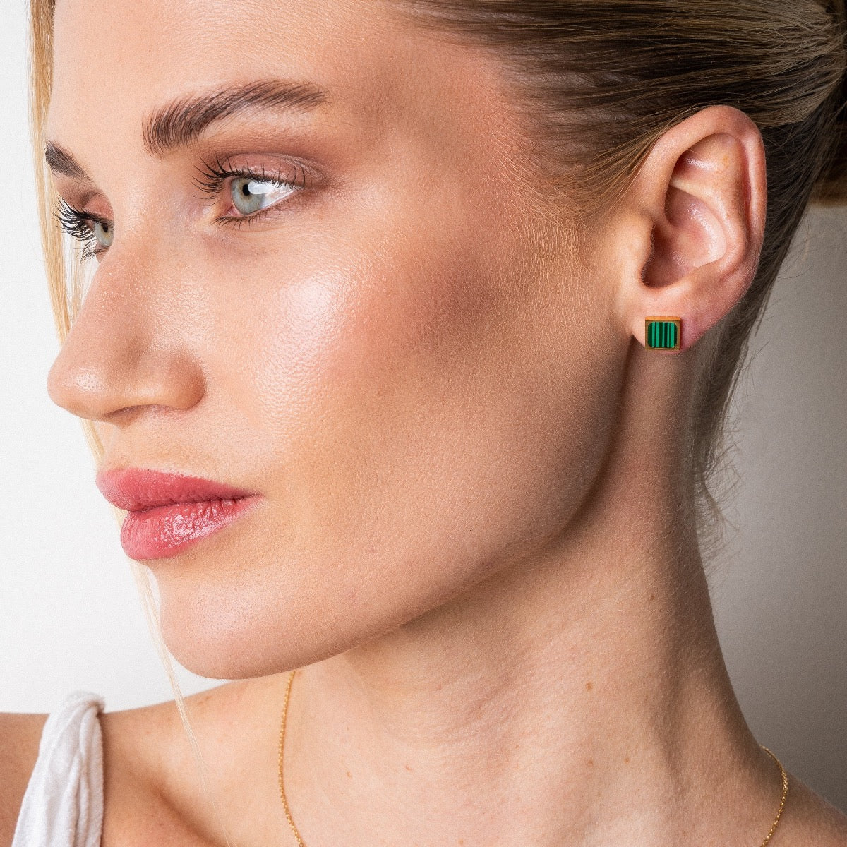 Brincos de Mármore Banhado a Ouro 18k - ByFirenzzi