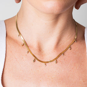 Kraag Choker Luz Banhado a Ouro 18k - ByFirenzzi