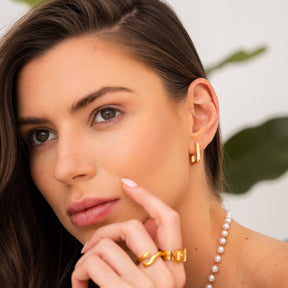 Brincos Eliza Banhado in Ouro 18k - ByFirenzzi