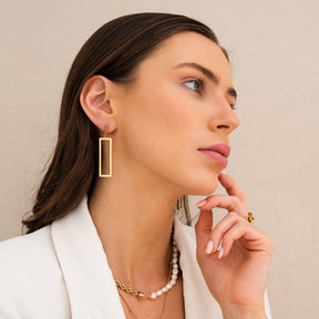 Brincos Minimalista Banhado a Ouro 18k - ByFirenzzi
