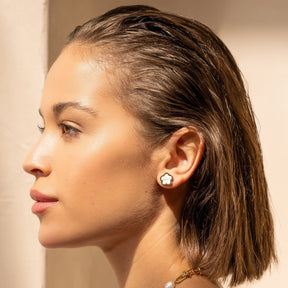 Brincos Trevo Banhado a Ouro 18k - ByFirenzzi
