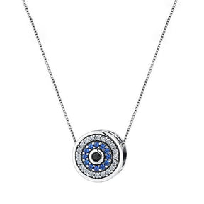 Colar Olho Grego Circulo Prata 925 - ByFirenzzi