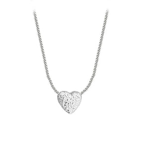 925 Sterling Silver Crystal Heart Necklace – ByFirenzzi