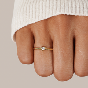 18k vergulde romantische hartring – ByFirenzzi