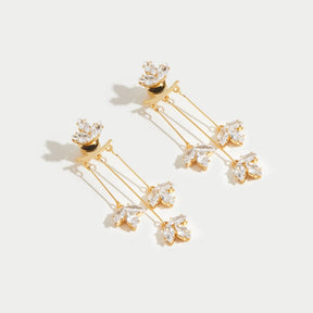 Lotus Cascade oorbellen – 18k verguld door ByFirenzzi