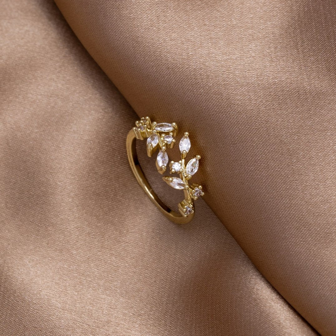18-karaats vergulde Clarisse Signature Ring – ByFirenzzi