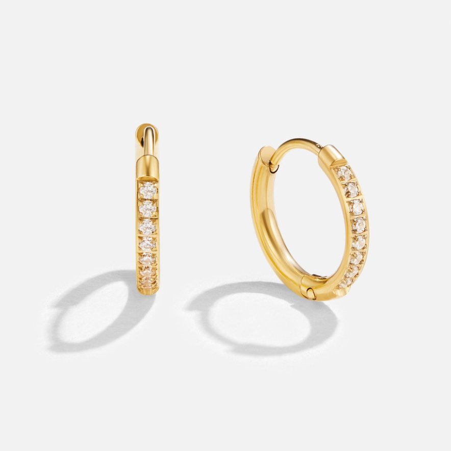 Eternity oorbellen – 18k verguld, van ByFirenzzi