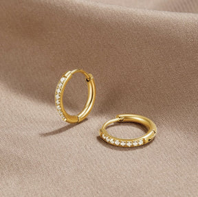 Eternity oorbellen – 18k verguld, van ByFirenzzi