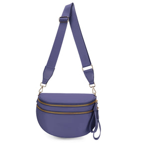 Geruite Crossbody Riemtas voor Dames - Ruime Heuptas voor Moeders & Dagelijks Reizen