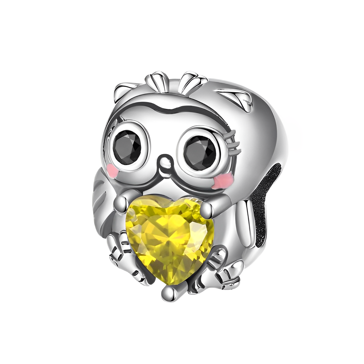 Berloque Coruja Love Prata 925 - ByFirenzzi