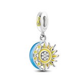 Berloque Eclipse Sol en Lua Prata 925 - ByFirenzzi 